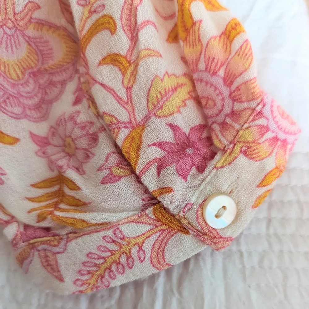 NWT.... Lucky Brand Floral High/low Boho Blouse Size Small - Picture 6 of 9